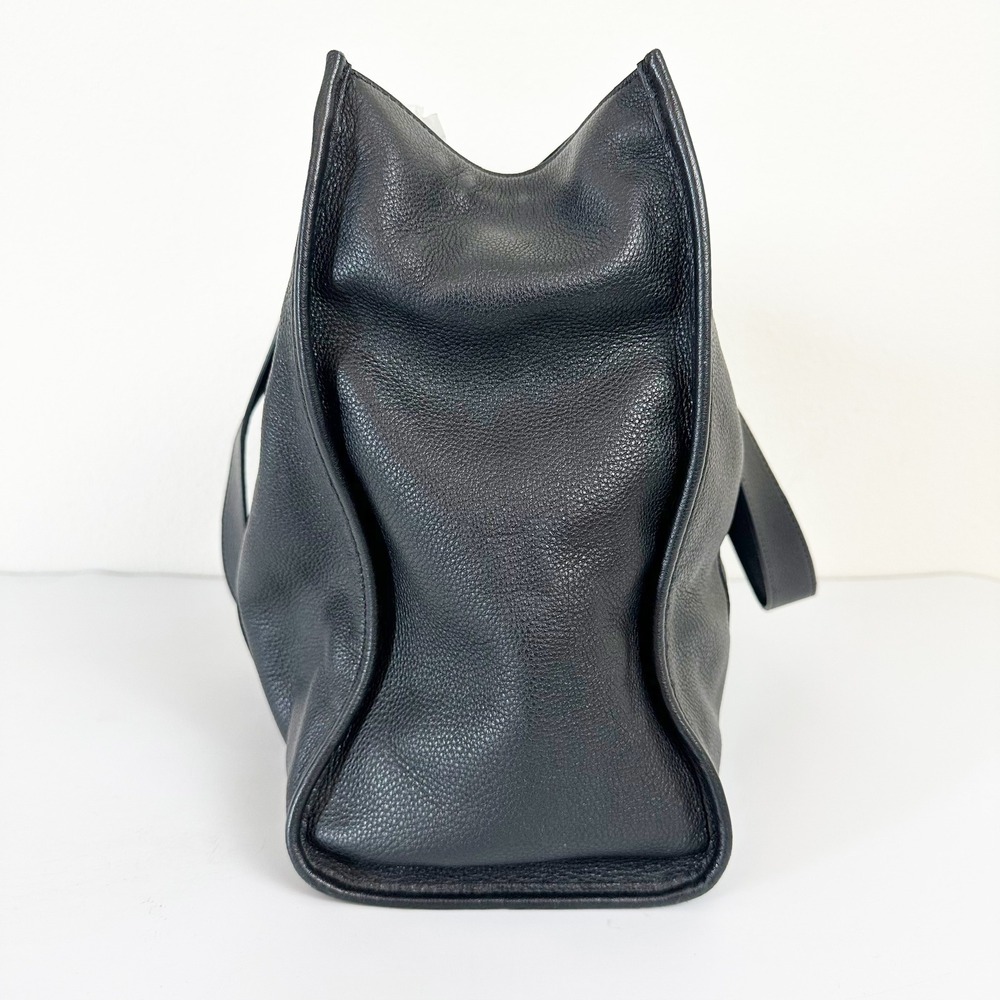 Juicy Couture Black Pebbled Leather Large Tote Bag with Gold Accents - Picture 6 of 13